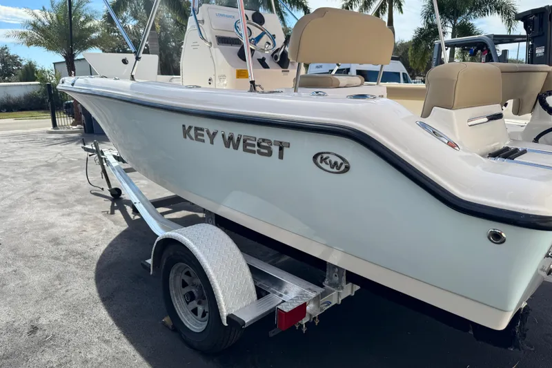 Slide: The Image of 2017 Key West 189 FS boat with Lowrance equipment, rear view. - 10