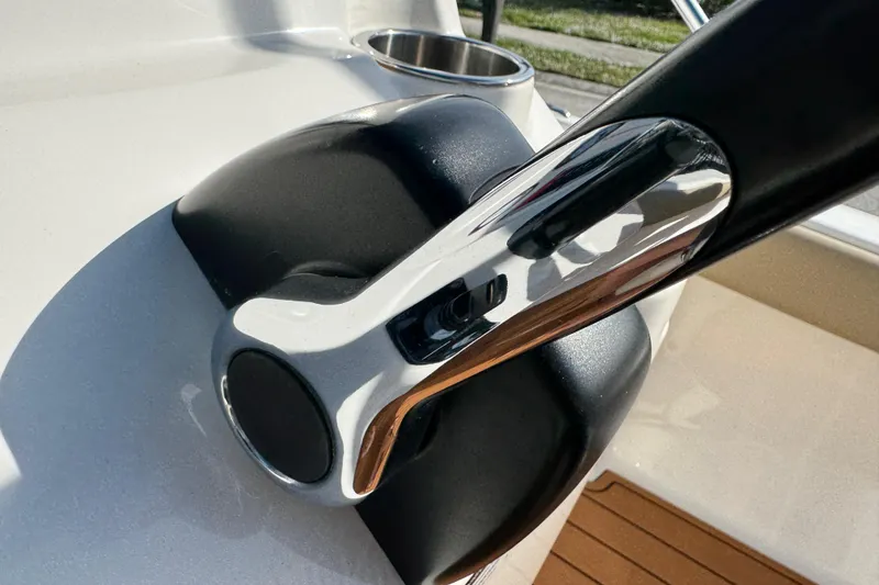 Slide: The Image of 2017 Key West 189 FS boat dashboard with compass and speakers. - 26