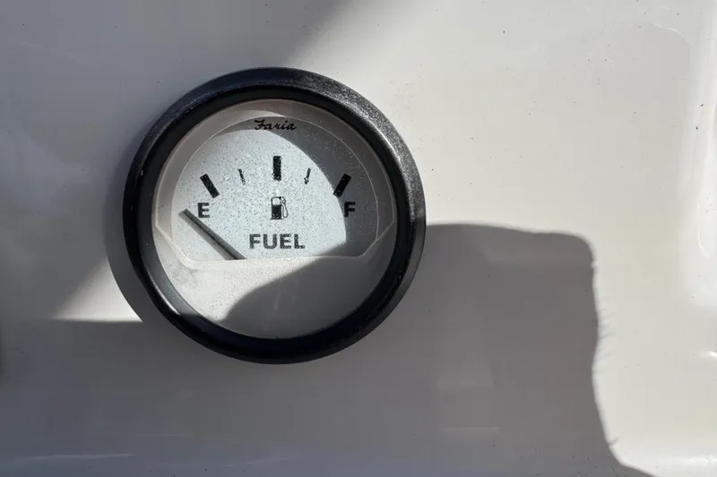 Slide: The Image of Close-up of 2017 Key West 189 FS boat throttle control, showcasing sleek design and functionality. - 29