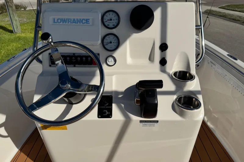 Slide: The Image of Close-up of 2017 Key West 189 FS boat model emblem and vent. - 60