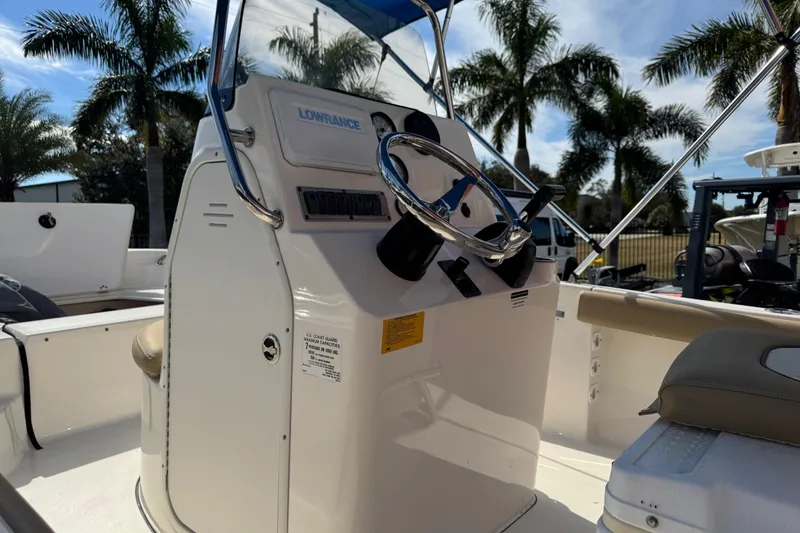 Slide: The Image of Close-up of 2017 Key West 189 FS boat fittings and hardware. - 9