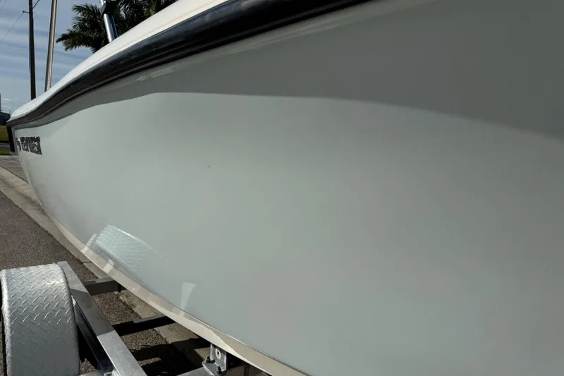 Slide: The Image of 2017 Key West 189 FS boat on trailer, side view. - 91