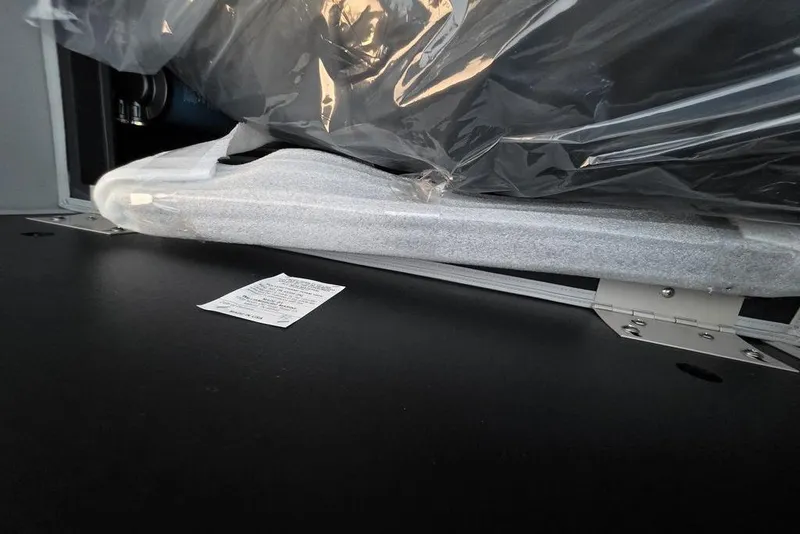 Slide: The Image of 2026 Veranda Vista 22RC interior detail with protective packaging and label. - 20