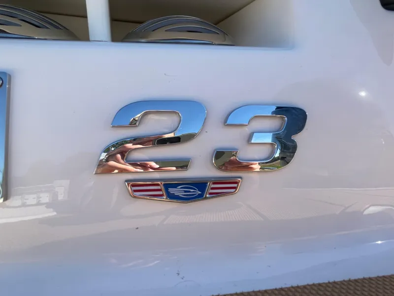 Slide: The Image of 2024 Chaparral 23 SSi OB boat emblem close-up - 3