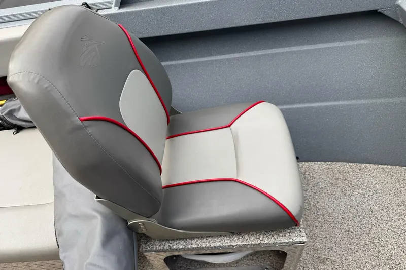 Slide: The Image of Gray and red boat seat in a 2014 KingFisher 1625 Falcon XL. - 9