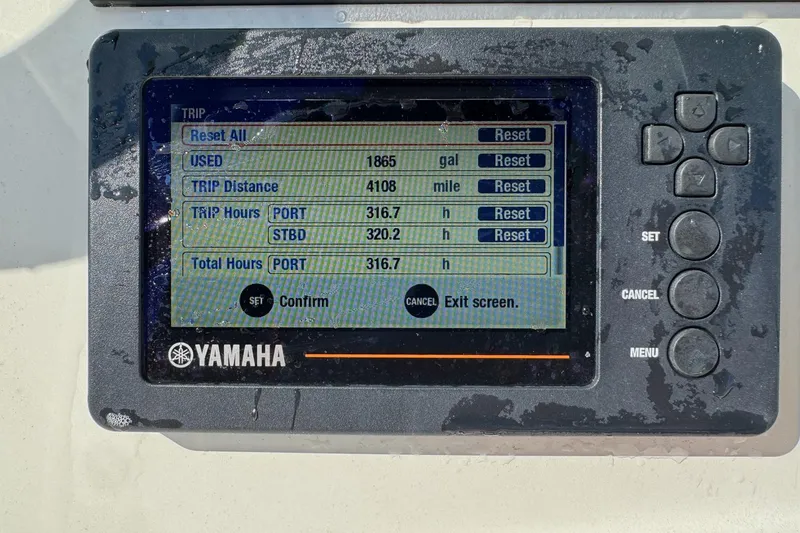 Slide: The Image of Yamaha display showing trip data for 2017 NauticStar 2602 Legacy boat. - 17