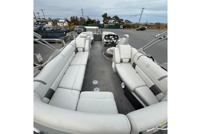 Slide: The Image of 2020 Godfrey AquaPatio 255 UL pontoon boat with spacious seating and modern design. - 10