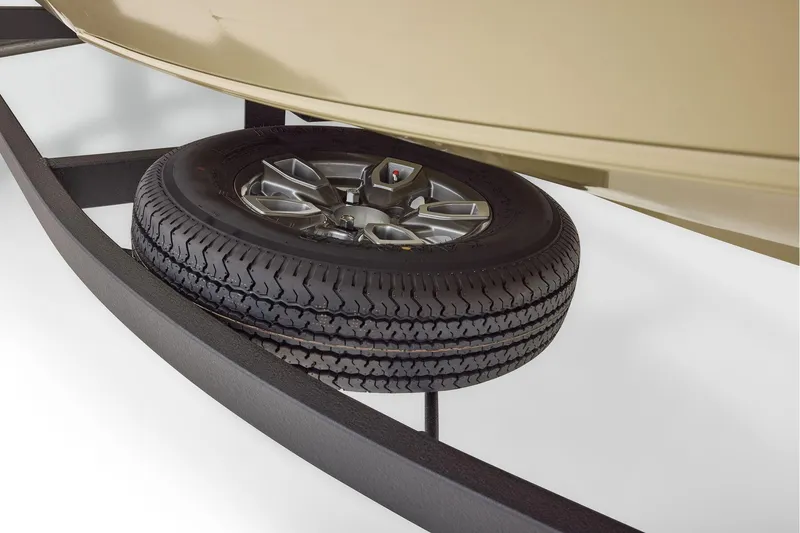 Slide: The Image of Manufacturer Provided Image: 2026 Tracker Pro Team 175 boat trailer with spare tire mounted underneath. - 30