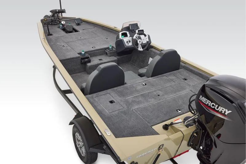 Slide: The Image of Manufacturer Provided Image: 2026 Tracker Pro Team 175 boat with Mercury engine, spacious interior, and modern controls. - 54