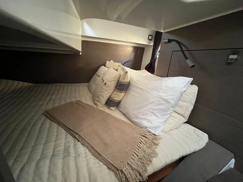 Slide: The Image of Luxurious cabin interior of 2024 Beneteau Gran Turismo 32 Inboard yacht. - 23