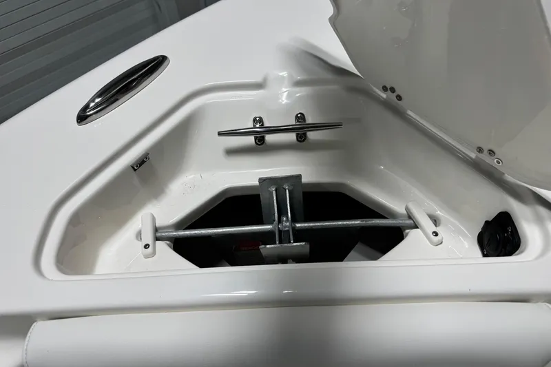 Slide: The Image of Anchor compartment of 2026 Key West 239 FSR boat, open lid view. - 6