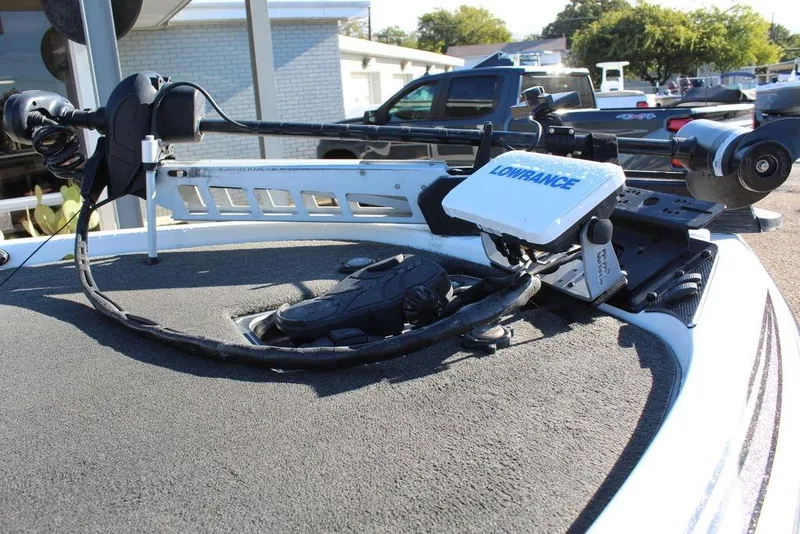 Slide: The Image of 2016 Skeeter FX21 Limited Edition boat with Lowrance electronics and trolling motor. - 15