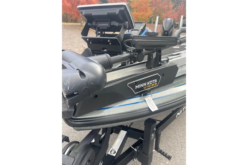 Slide: The Image of 2024 Nitro Z20 boat with Minn Kota Ultrex trolling motor and Garmin fishfinder. - 7