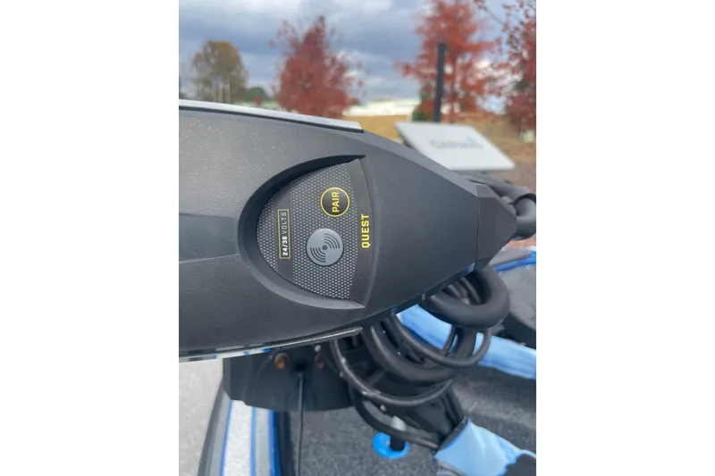 Slide: The Image of Close-up of 2024 Nitro Z20 boat control panel with pairing feature. - 9
