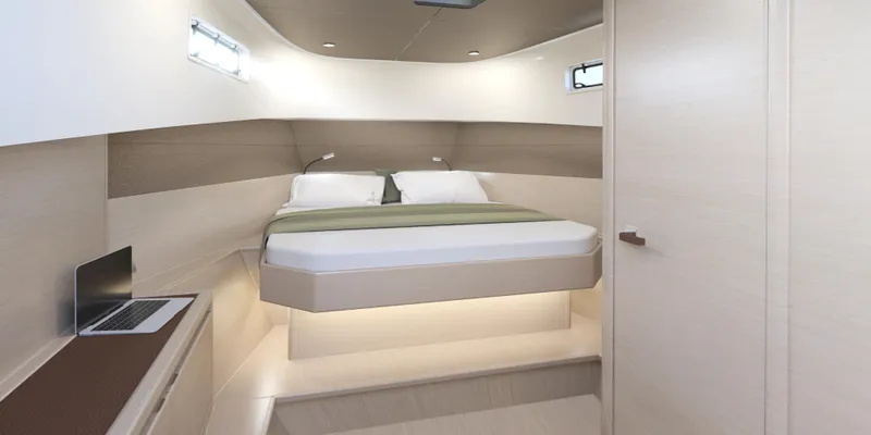 Slide: The Image of Luxurious cabin interior of 2024 Solaris Power 40 Open yacht with modern design. - 15