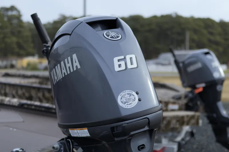 Slide: The Image of Yamaha 60 horsepower outboard motor on Avid 16 Commander, 2026 model. - 4