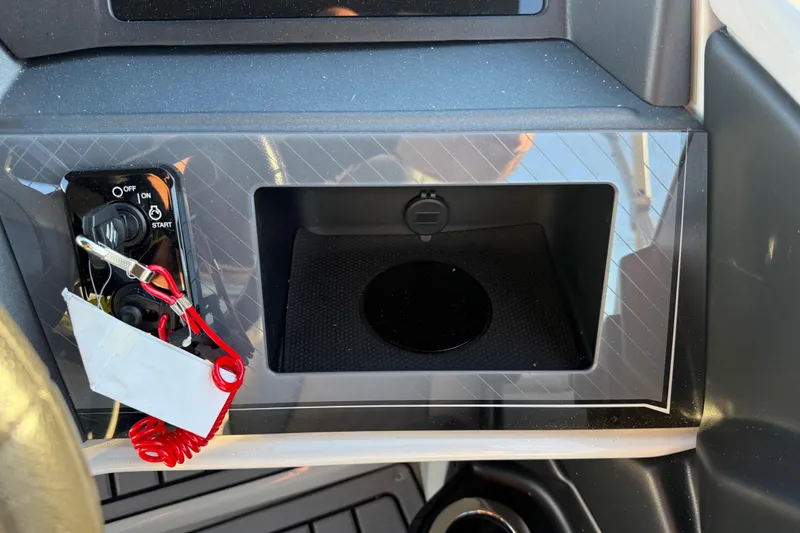 Slide: The Image of Dashboard of 2026 Avalon Catalina Entertainer with ignition switch and storage compartment. - 37