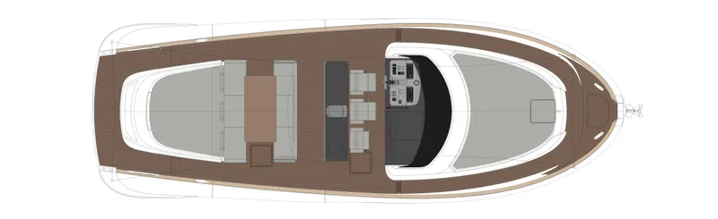 Slide: The Image of Top view of 2024 Solaris Power 48 OPEN yacht layout. - 20