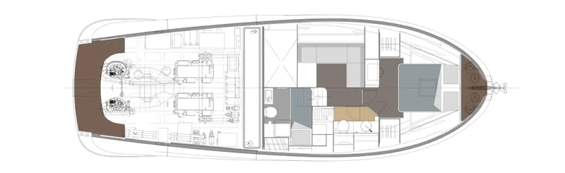 Slide: The Image of Top view layout of 2024 Solaris Power 48 OPEN yacht. - 23