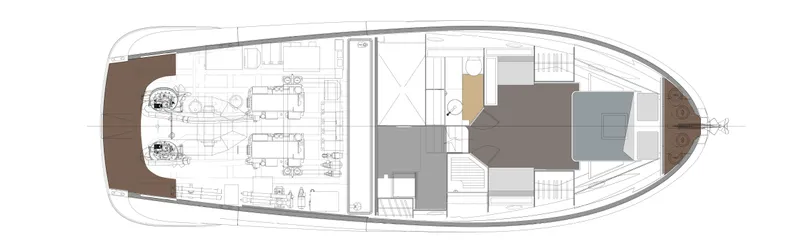 Slide: The Image of Top view layout of 2024 Solaris Power 48 Lobster yacht. - 15