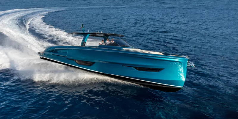 The Image of 2024 Solaris Power 52 Open luxury yacht cruising on the ocean. - 0