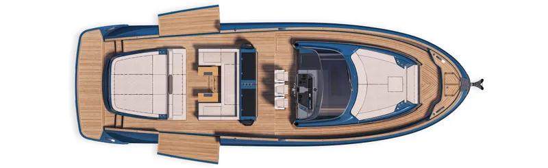 Slide: The Image of Top view of 2024 Solaris Power 52 Open luxury yacht. - 16