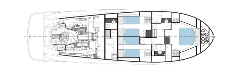Slide: The Image of 2024 Solaris Power 60 Open yacht floor plan. - 8