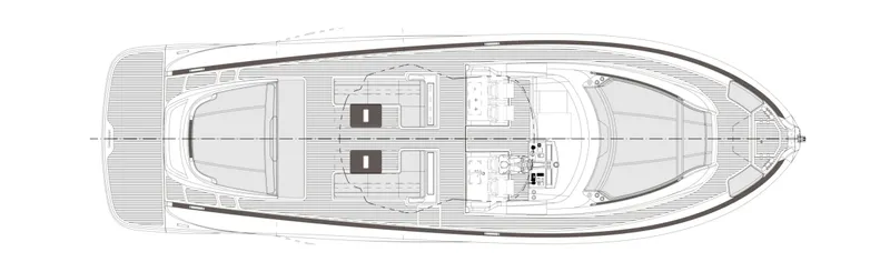 Slide: The Image of Top view layout of the 2024 Solaris Power 60 Open yacht. - 9
