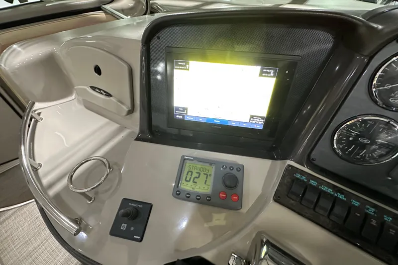 Slide: The Image of Luxurious interior of 2007 Sea Ray 44 Sundancer yacht with elegant seating and modern amenities. - 18