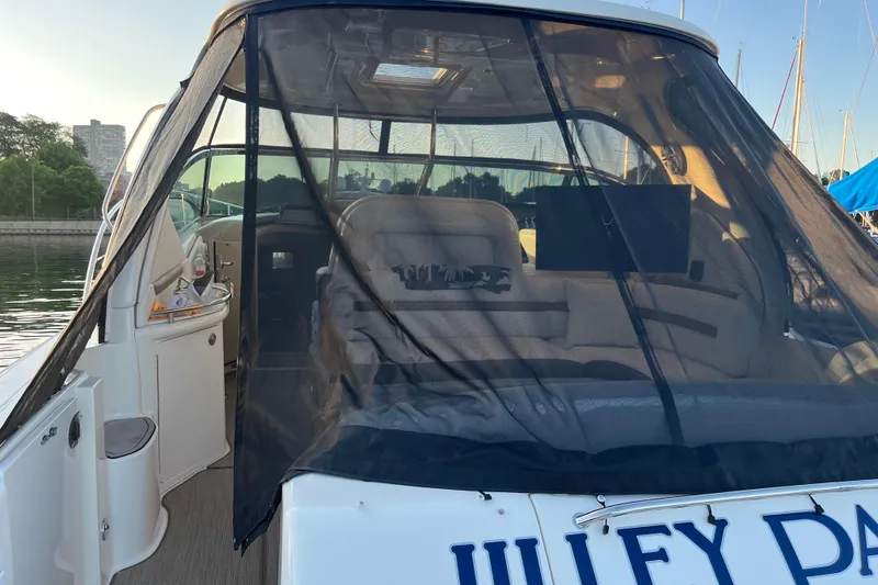 Slide: The Image of 2007 Sea Ray 44 Sundancer bathroom with shower, sleek design, and modern fixtures. - 26