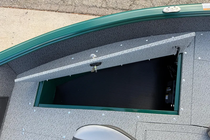 Slide: The Image of Open storage compartment in 2026 Lund 1700 Explorer Tiller boat. - 10