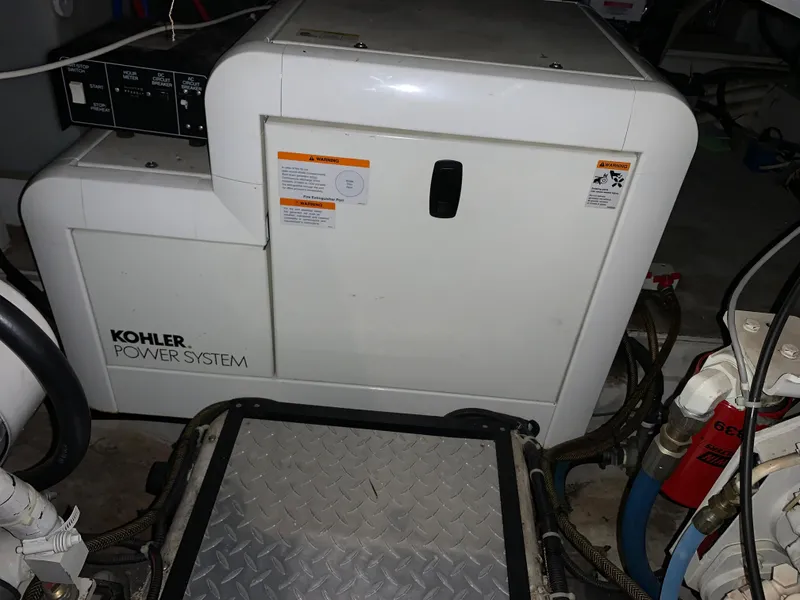 Slide: The Image of Kohler power system in 2001 Carver 396 Motor Yacht engine room. - 21