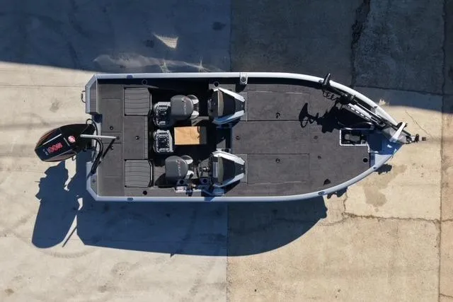 Slide: The Image of Top view of 2026 Vexus AVX1985S fishing boat on concrete surface. - 8