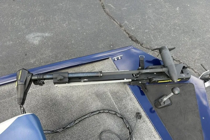 Slide: The Image of 2019 Tracker Pro 170 boat with trolling motor on deck. - 6