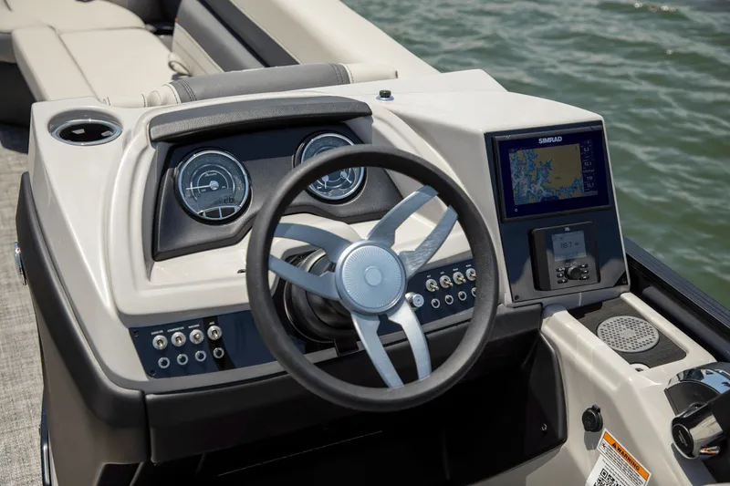 Slide: The Image of Barletta Cabrio 24 QC 2026 pontoon boat with luxurious interior. - 5