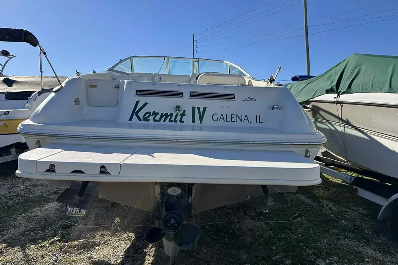 Slide: The Image of 2000 Sea Ray 215 Express Cruiser, "Kermit IV," docked in Galena, IL. - 3