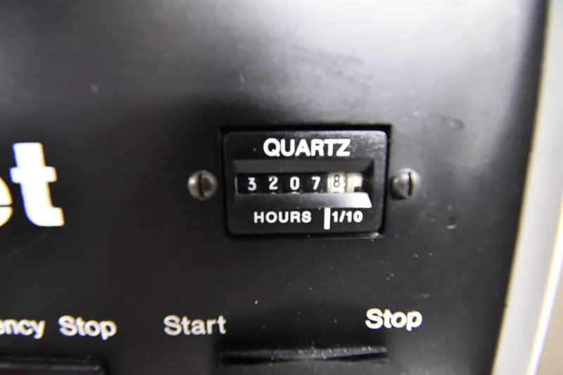 Slide: The Image of Hour meter reading 3207.8 on 1996 Viking 50 Convertible boat. - 72