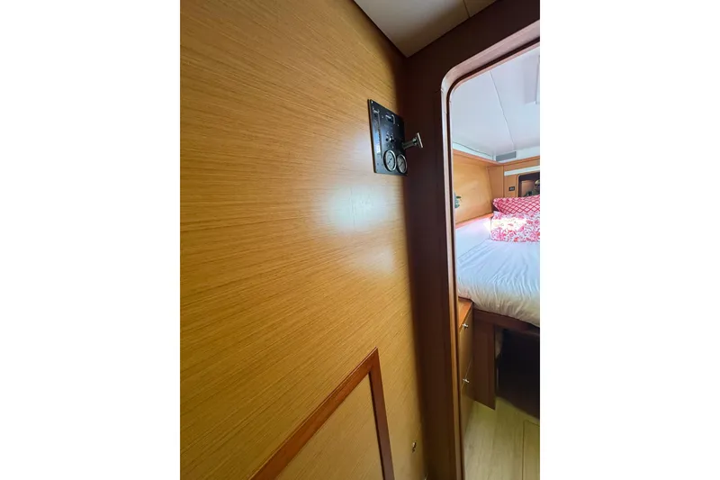 Slide: The Image of Sailing on a 2013 Lagoon 450 catamaran with ocean view and deck detail. - 34