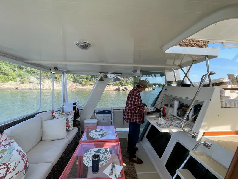 Slide: The Image of Preparing Breakfast on the Sundeck - 35