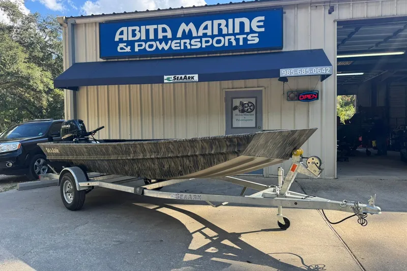 The Image of 2025 SeaArk 1648 MV Special boat on trailer at Abita Marine & Powersports. - 1