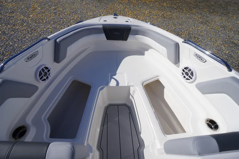 Slide: The Image of 2026 Chaparral 21 SSi OB boat interior with spacious seating and modern design. - 13
