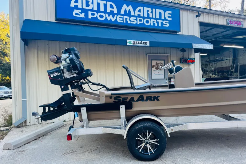 The Image of 2025 SeaArk Mud Runner 180 boat at Abita Marine & Powersports dealership. - 2