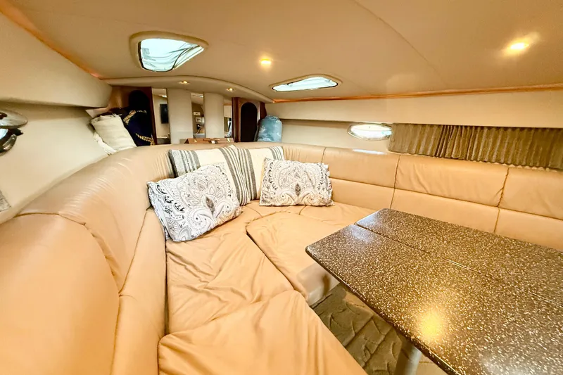 Slide: The Image of Luxurious interior of a 2004 Formula 400 Super Sport yacht with plush seating and elegant decor. - 20