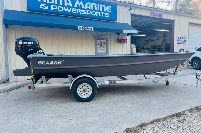 Slide: The Image of 2025 SeaArk 1660 MVT boat with Suzuki motor on trailer at Abita Marine & Powersports. - 9