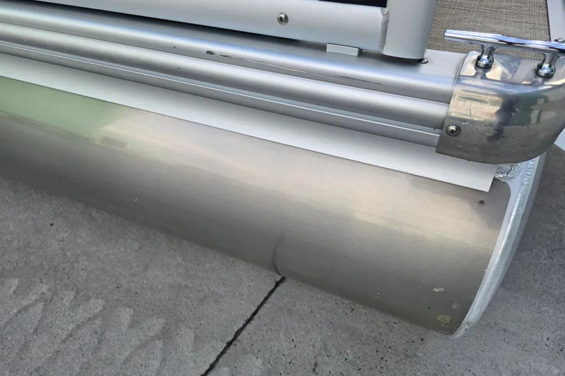 Slide: The Image of Close-up of 2017 Premier 220 SunSation pontoon boat exterior detail. - 12