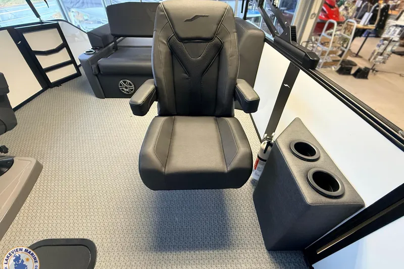 Slide: The Image of Luxurious Evotti 523CS boat interior with plush seating and modern amenities, 2026 model. - 11