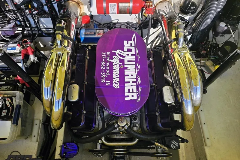 Slide: The Image of Engine compartment of a 2005 Baja 25 Outlaw with Schumacher Performance enhancements. - 112
