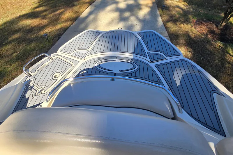 Slide: The Image of Rear view of 2006 Azure AZ 220 boat with custom deck flooring. - 17
