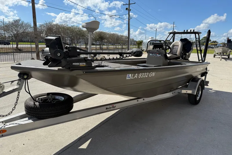 Slide: The Image of 2022 Gator Tail Extreme 1860cc boat on trailer, featuring Minn Kota Terrova motor. - 4