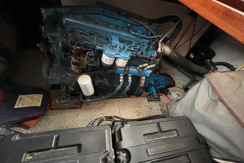 Slide: The Image of Engine room of 1984 Tung Hwa Princess Aft Cabin with visible machinery and components. - 42